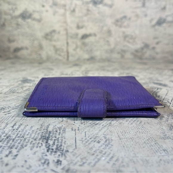 Nina Ricci Purple Leather Fold  Wallet Made in Italy - Picture 6 of 12